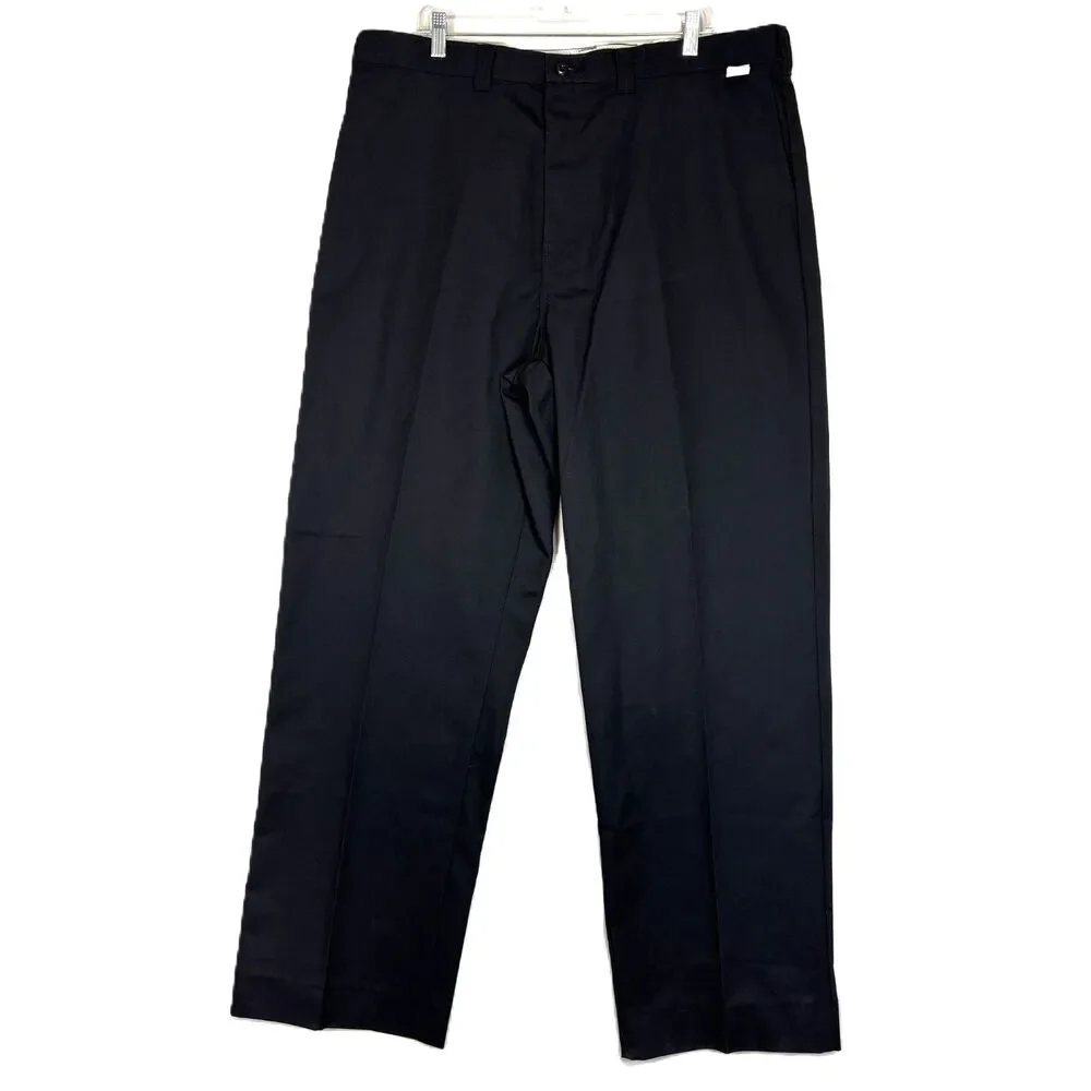 Dickies Occupational Wear Work‎ Pants Mens 40x32 Black Flat Front NWT